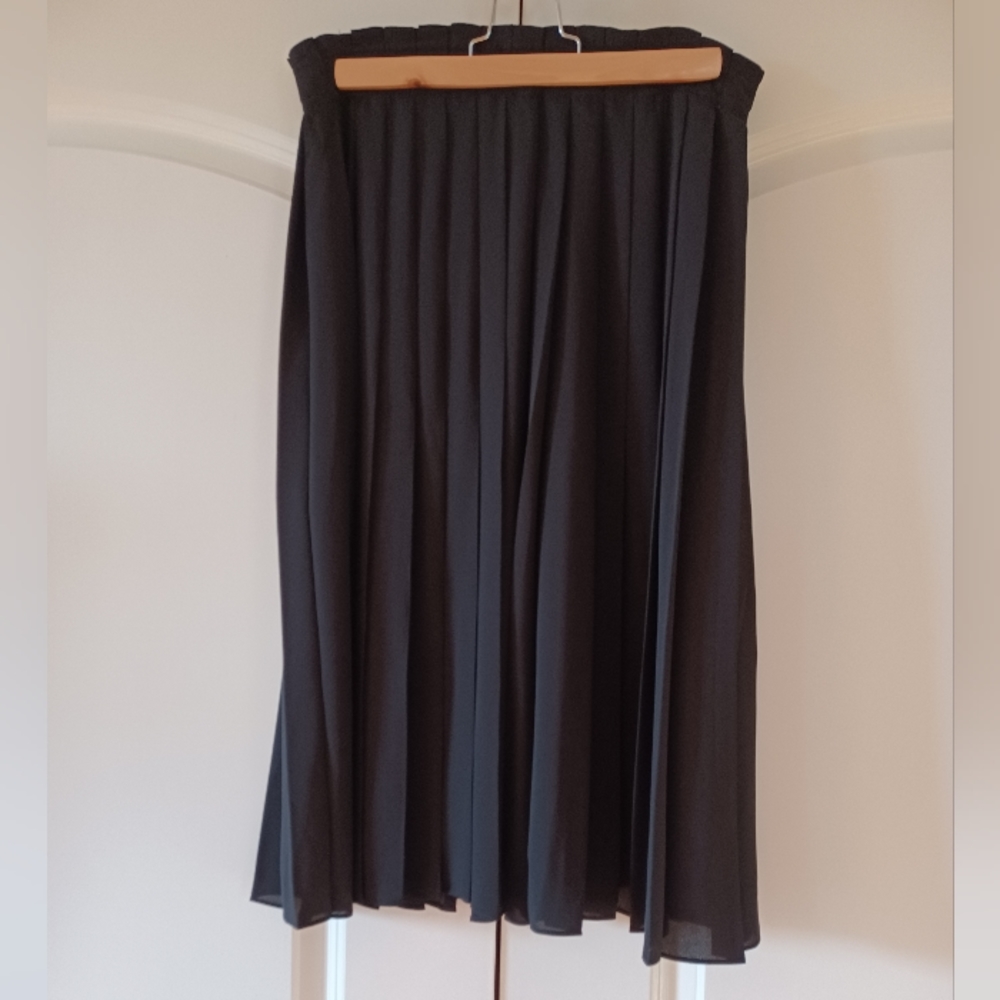 NEW J.Crew pleated midi skirt AJ983, sz6, black, new never worn, smoke-free home